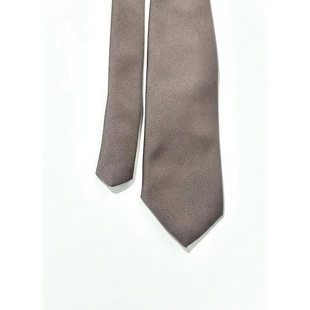 Vintage Dino Orsini Mens Tie Brown Necktie Size XL 90% Polyester 10% Silk